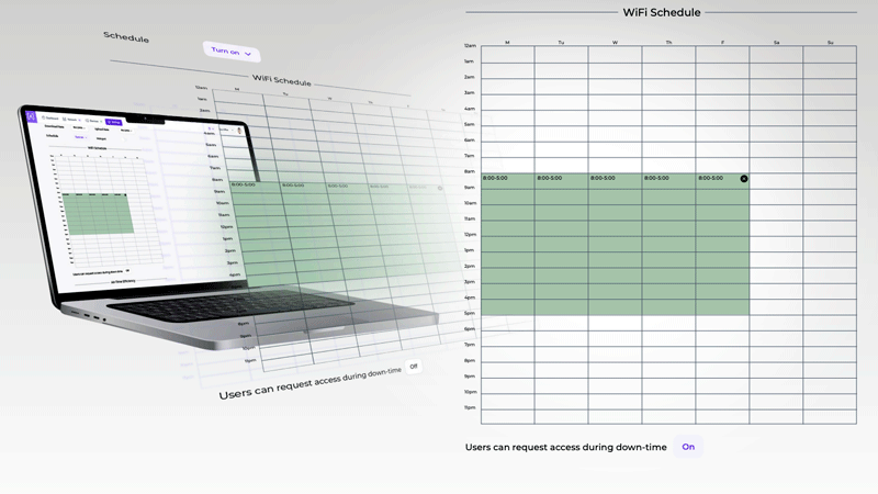 Интерфейс планировщика Wi-Fi