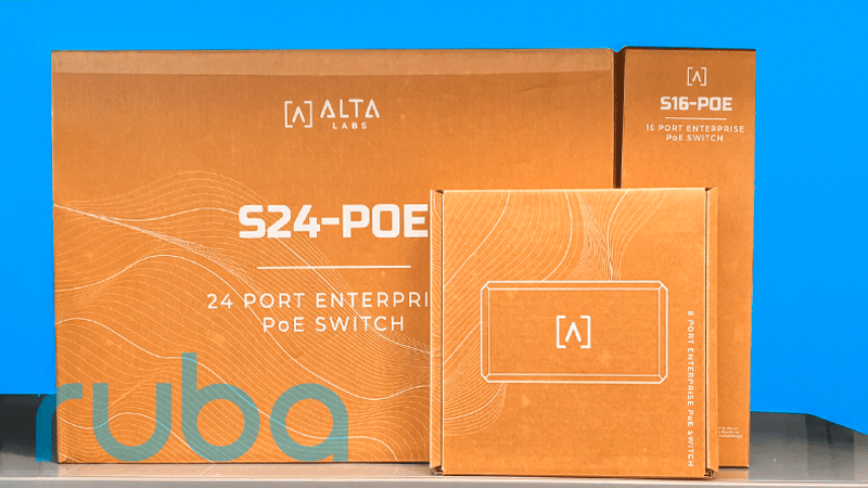 Упаковка коммутаторов Alta Labs S24-POE и S16-POE, официальная поставка Ruba Technology в Казахстане