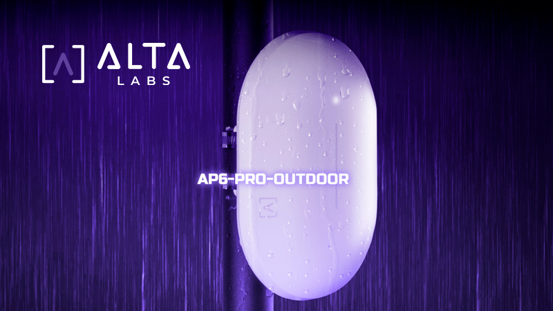 Уличная точка доступа Alta Labs AP6-PRO OUTDOOR Wi-Fi 6 в дожде с защитой IP68