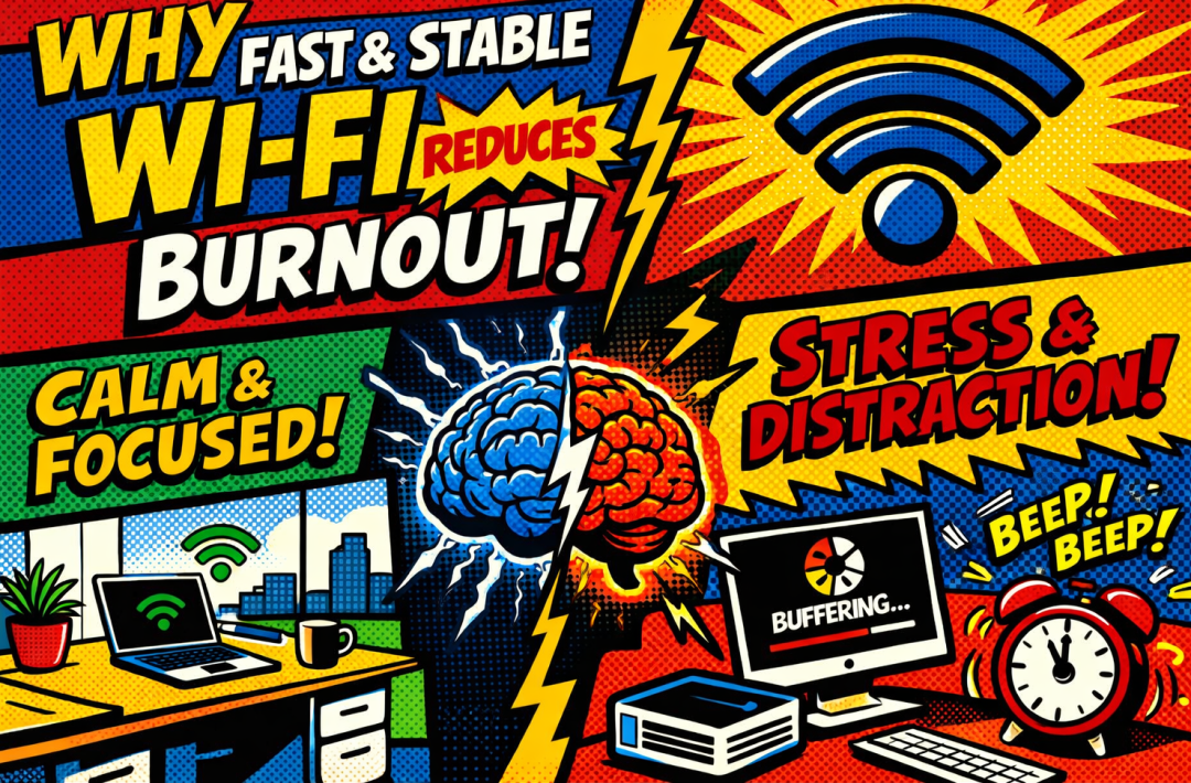 Почему стабильный Wi-Fi снижает выгорание: связь нейрофизиологии, среды и технологий