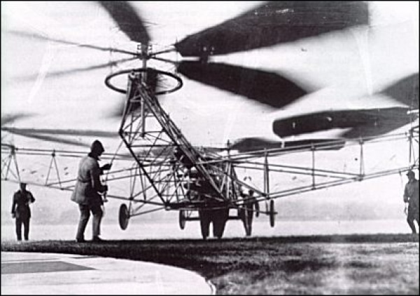 первый в мире четырёхвинтовой вертолёт