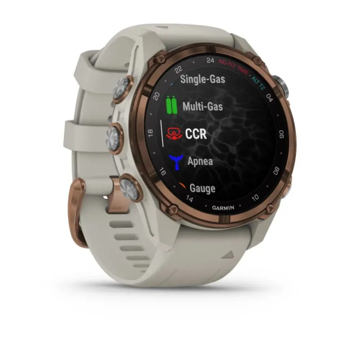 Смарт-часы Garmin Descent Mk3i 43 мм AMOLED сапфир/бронзовый титан, серый силикон фото 2