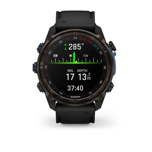 Смарт-часы Garmin Descent Mk3i 51 мм AMOLED сапфир/карбоново-серый DLC титан, черный силикон фото 8