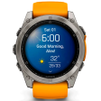 Смарт-часы Garmin Fenix 8 51 мм AMOLED сапфир/оранжевый, силикон фото 4