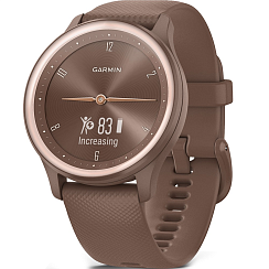 Смарт-часы Garmin Vivomove Sport, стекло/полимер, коричневые/силикон