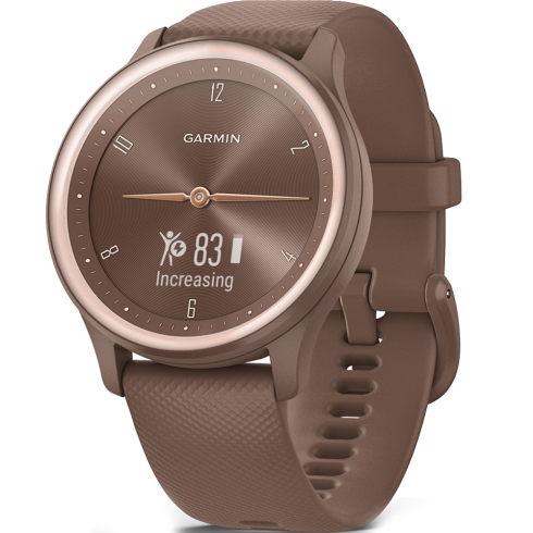 Смарт-часы Garmin Vivomove Sport, стекло/полимер, коричневые/силикон фото 1