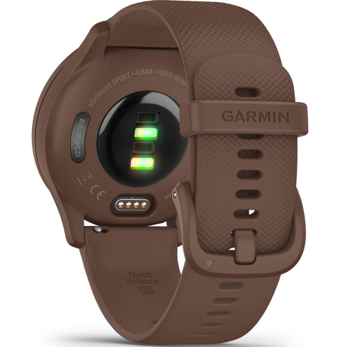 Смарт-часы Garmin Vivomove Sport, стекло/полимер, коричневые/силикон фото 7