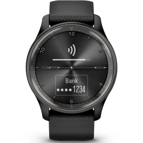 Смарт-часы Garmin Vivomove Trend, стекло/полимер, темный/черный силикон фото 5