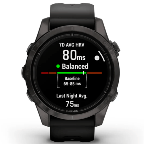 Смарт-часы Garmin Epix Gen 2 Pro 42 мм AMOLED сапфир/темный, силикон фото 4