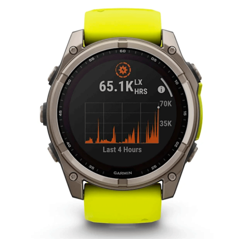 Смарт-часы Garmin Fenix 8 51 мм Solar сапфир/светло-зеленый, силикон фото 9