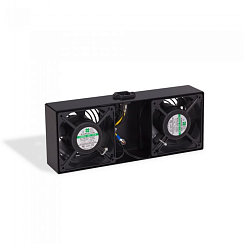 Вентиляторная панель для шкафов SE серии SHIP 701024002 (2 x 12 см, Питание 220V, Чёрный)