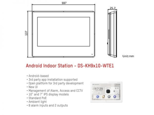 Монитор IP-домофона Hikvision DS-KH9310-WTE1 фото 3