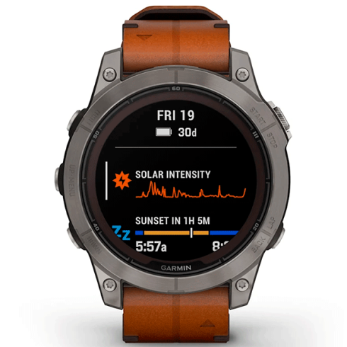Смарт-часы Garmin Fenix 7 Pro 47 мм Solar сапфир/темный, кожа фото 9