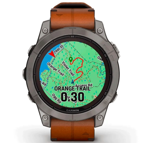 Смарт-часы Garmin Fenix 7 Pro 47 мм Solar сапфир/темный, кожа фото 6