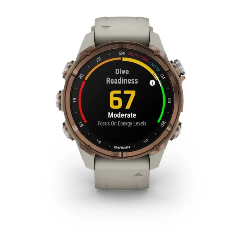 Смарт-часы Garmin Descent Mk3i 43 мм AMOLED сапфир/бронзовый титан, серый силикон фото 10