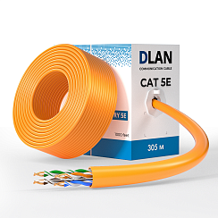 Кабель сетевой DLAN UTP-5e 4x2x0,48 LSZH, внутренний 305м