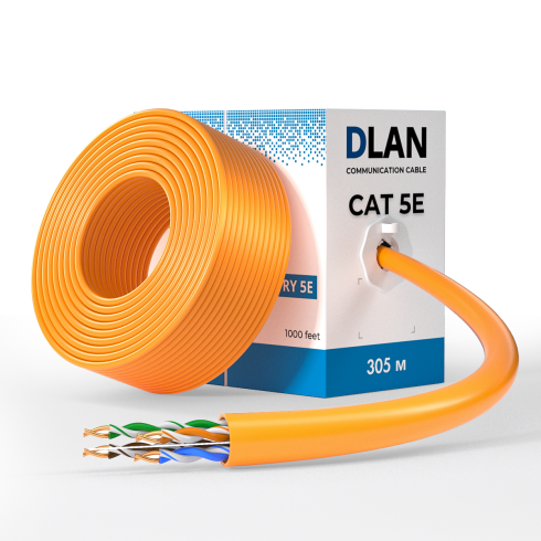 Кабель сетевой DLAN UTP-5e 4x2x0,48 LSZH, внутренний 305м фото 1