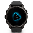 Смарт-часы Garmin Fenix 8 43 мм AMOLED сапфир/черный, силикон фото 2