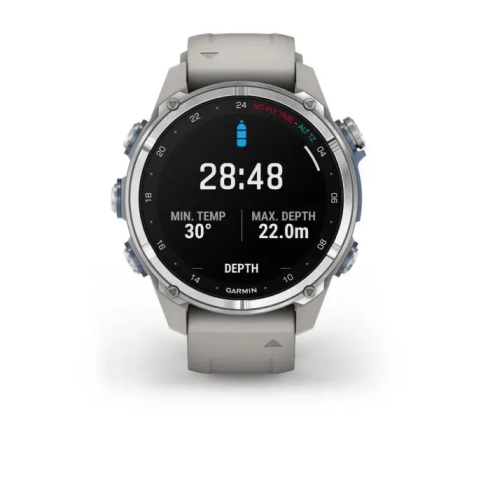 Смарт-часы Garmin Descent Mk3 43 мм AMOLED сапфир/сталь, серый силикон фото 9