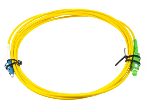 Оптический патч-корд SC/LC APC/UPC 15 метров желтый