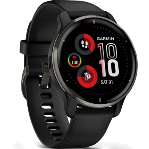 Смарт-часы Garmin Venu 2 Plus 43 мм AMOLED черный/силикон фото 2