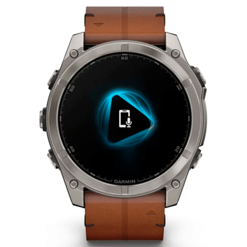 Смарт-часы Garmin Fenix 8 51 мм AMOLED сапфир/ каштановый, кожа фото 2