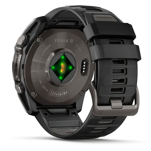 Смарт-часы Garmin Fenix 8 51 мм AMOLED сапфир/темно-серый, силикон фото 5