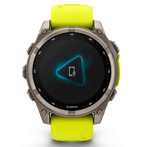 Смарт-часы Garmin Fenix 8 47 мм Solar сапфир/светло-зеленый, силикон фото 3