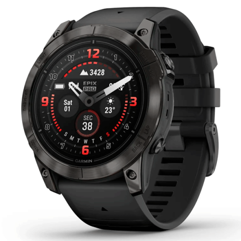 Смарт-часы Garmin Epix Gen 2 Pro 51 мм AMOLED сапфир/темный, силикон фото 1