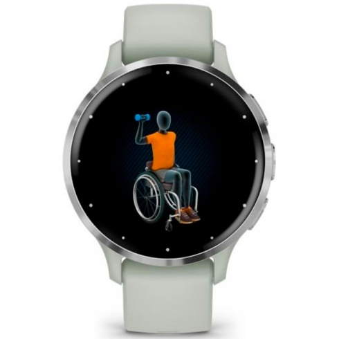 Смарт-часы Garmin Venu 3S 41 мм AMOLED серо-зеленый/силикон фото 5