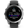 Смарт-часы Garmin Fenix E 47 мм AMOLED нержавеющая сталь, темный силикон фото 5
