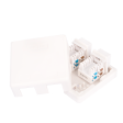 Настенная розетка NETLAN, 2 порта, Кат.5e (Класс D), 100МГц, RJ45/8P8C, 110, T568A/B, неэкранированная, белая фото 2