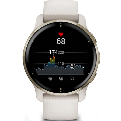 Смарт-часы Garmin Venu 2 Plus 43 мм AMOLED кремовый/силикон фото 4