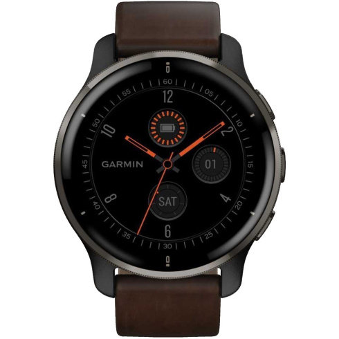 Смарт-часы Garmin Venu 2 Plus 43 мм AMOLED черный/кожа фото 3