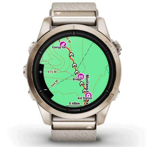 Смарт-часы Garmin Epix Gen 2 Pro 42 мм AMOLED сапфир/песочный, светлый нейлон фото 7