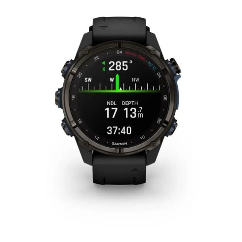 Смарт-часы Garmin Descent Mk3i 43 мм AMOLED сапфир/карбоново-серый DLC титан, черный силикон фото 8