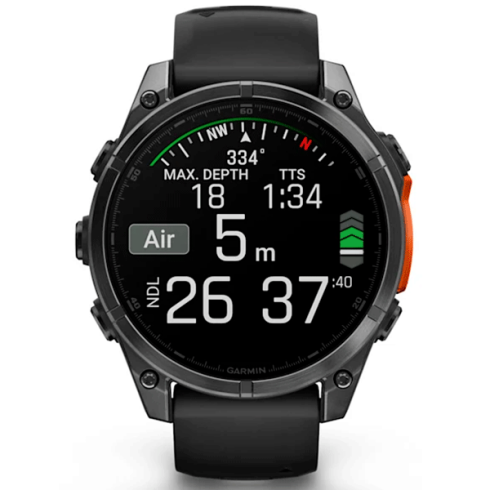 Смарт-часы Garmin Fenix 8 47 мм AMOLED стекло/темный, силикон фото 3