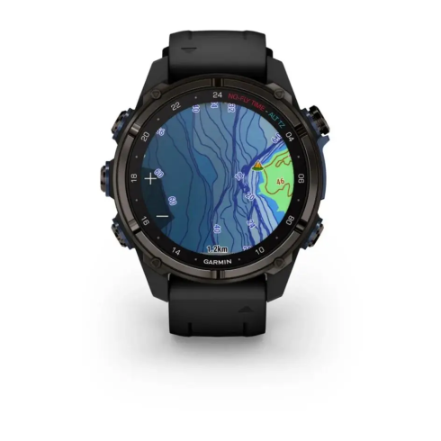 Смарт-часы Garmin Descent Mk3i 43 мм AMOLED сапфир/карбоново-серый DLC титан, черный силикон фото 11