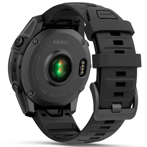 Смарт-часы Garmin Fenix E 47 мм AMOLED темная сталь, темный силикон фото 4