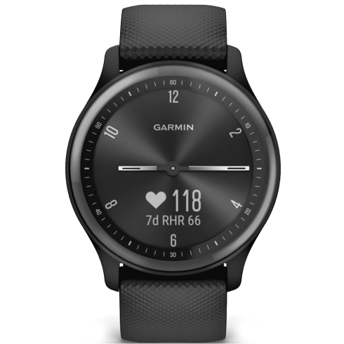 Смарт-часы Garmin Vivomove Sport, стекло/полимер, черные/силикон фото 2