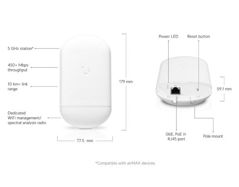 Точка доступа Ubiquiti NanoStation 5AC Loco фото 2