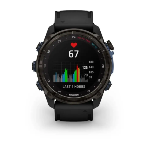 Смарт-часы Garmin Descent Mk3i 51 мм AMOLED сапфир/карбоново-серый DLC титан, черный силикон фото 7