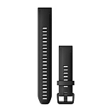 Ремешок Garmin QuickFit 20 для GPS часов Fenix 5S/6S силикон черный длинный