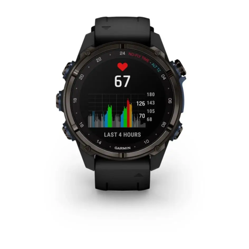 Смарт-часы Garmin Descent Mk3i 43 мм AMOLED сапфир/карбоново-серый DLC титан, черный силикон фото 7