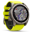 Смарт-часы Garmin Fenix 8 51 мм Solar сапфир/светло-зеленый, силикон фото 2