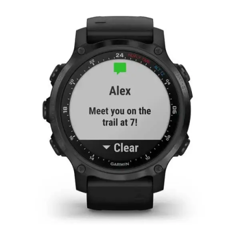 Смарт-часы Garmin Descent Mk2S 42 мм AMOLED сапфир/черный, силикон фото 6