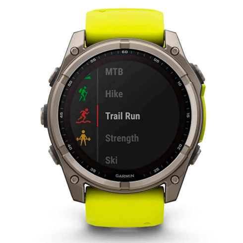 Смарт-часы Garmin Fenix 8 51 мм Solar сапфир/светло-зеленый, силикон фото 6