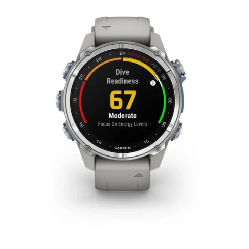 Смарт-часы Garmin Descent Mk3 43 мм AMOLED сапфир/сталь, серый силикон фото 10