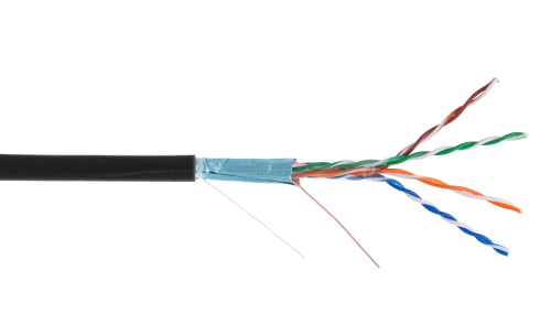 Кабель сетевой FTP Cat5e NETLAN внешний, Сu, PE, 305 м фото 2