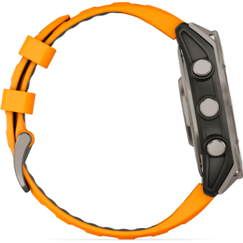 Смарт-часы Garmin Fenix 8 47 мм AMOLED сапфир/оранжевый, силикон фото 10